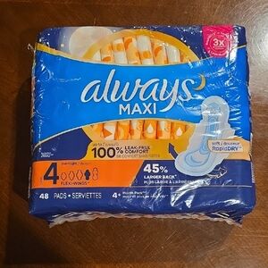 (J33) Always Maxi Pads - Blue and Orange Design